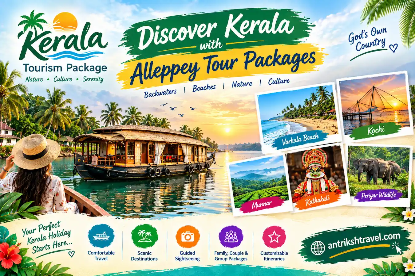Kerala Tourism Package: Discover Kerala with Alleppey Tour Packages